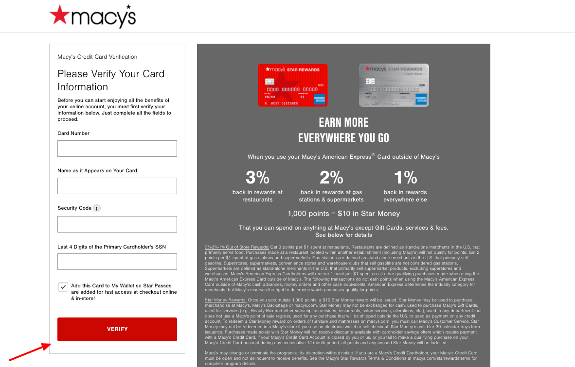 activate macys credit card