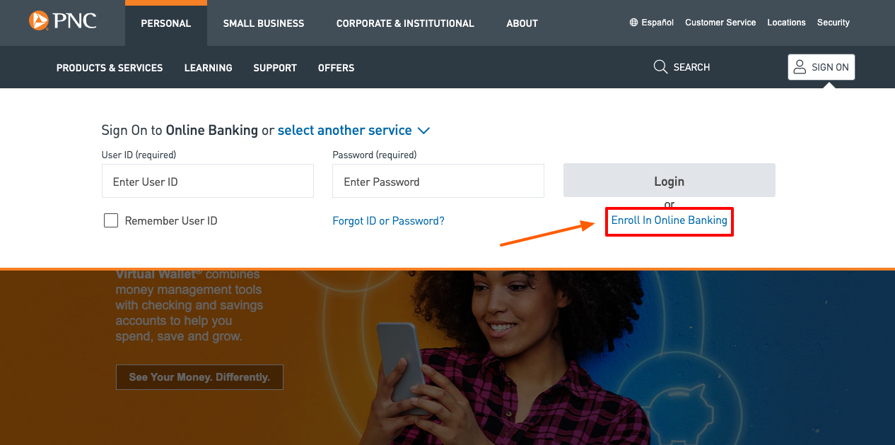 pnc bank enrollment