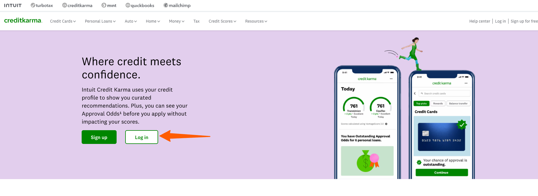 credit karma credit score login